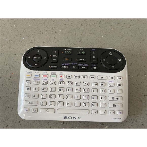 READ! Sony NSG-MR1 Remote Control Qwerty Keyboard Genuine Not working/for parts - Picture 1 of 5